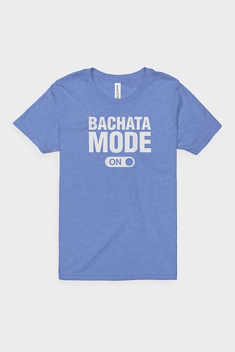 Kids Bachata Mode On Short Sleeve Kids Shirt Heather Blue Front