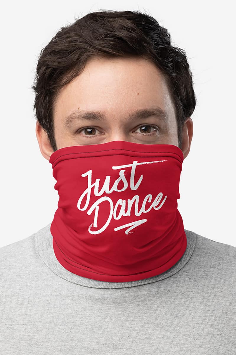 Neck Gaiters Just Dance Red Male3 Face Front 1