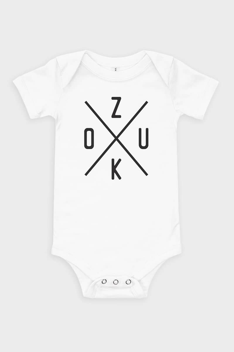 Kids and Baby Zouk X Short Sleeve One Piece White