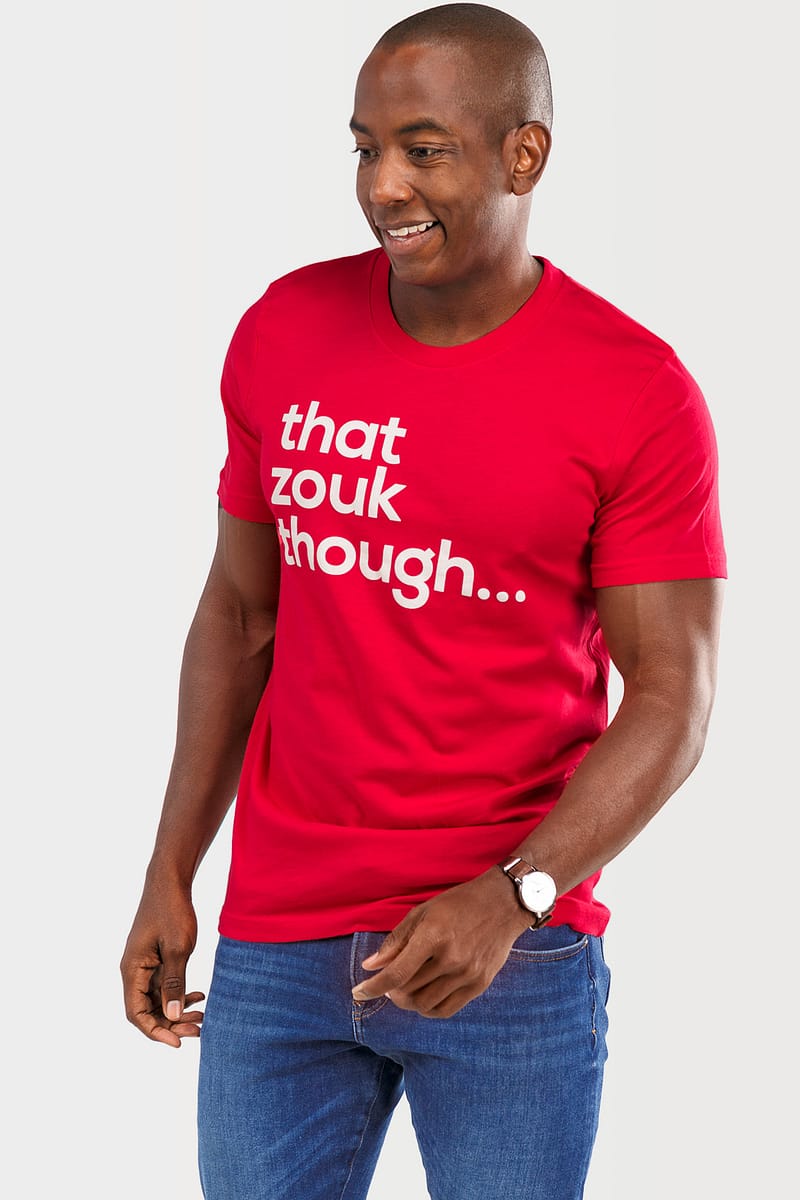 Mens T shirt That Zouk Though Red 5608