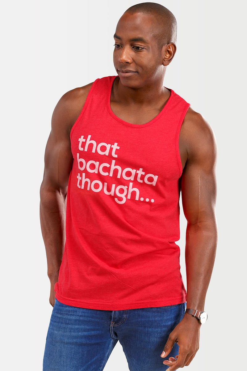 Mens Tank Top That Bachata Though Red 5054