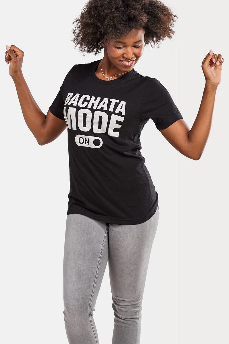 Womens T shirt Bachata Mode On Black 3313
