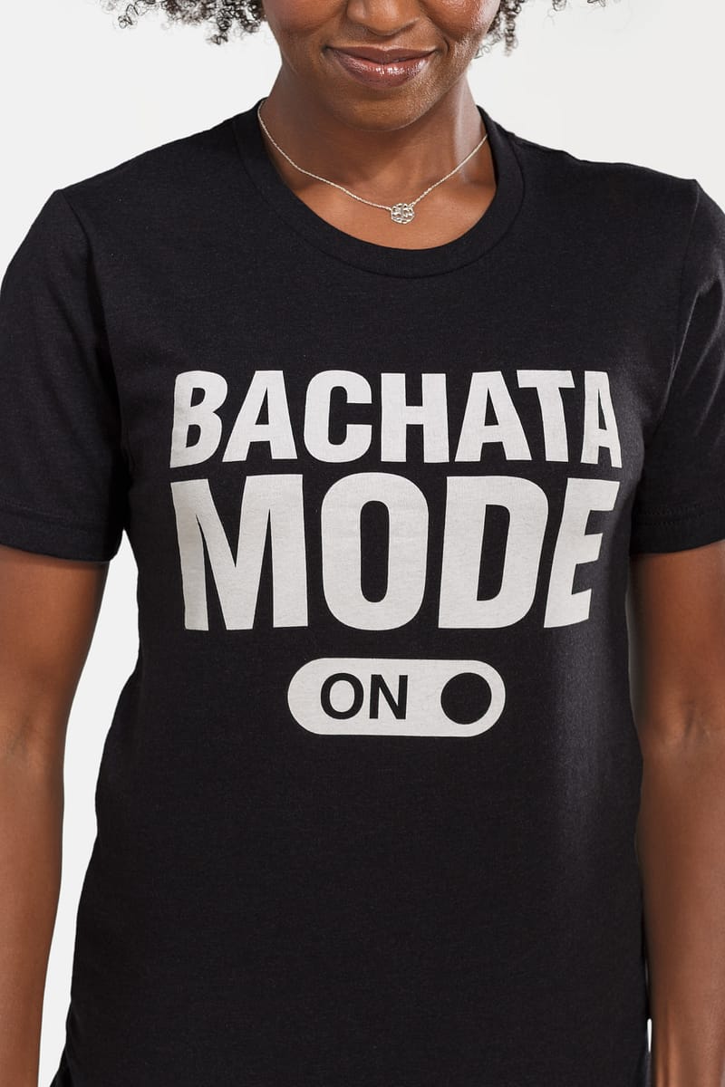 Womens T shirt Bachata Mode On Black 3346