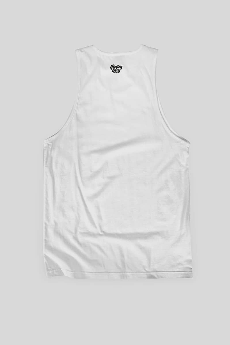 Mens Tank Top The World Is Your Dance Floor White Back