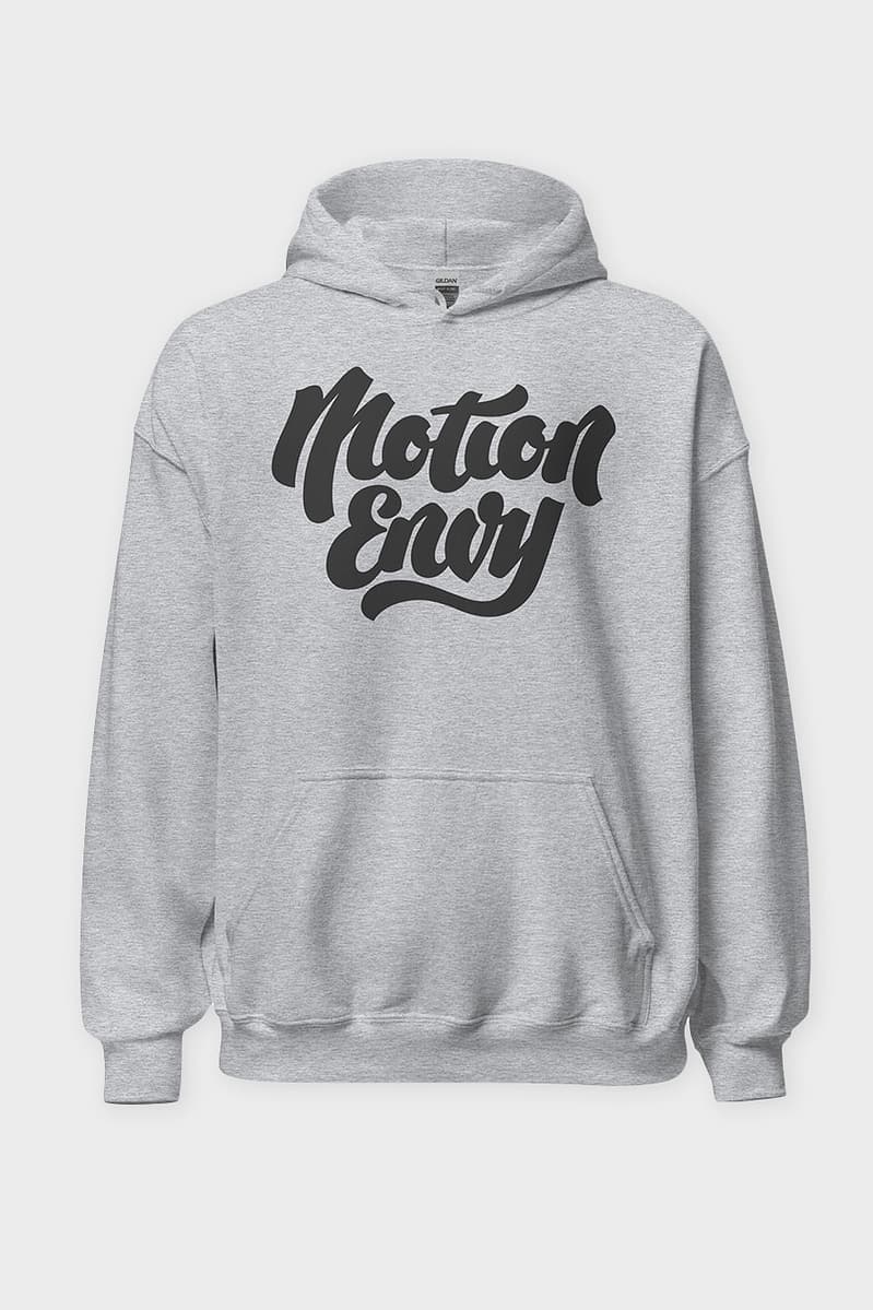 Mens Unisex T shirt Hoodie Motion Envy Logo Brand Sport Grey Front