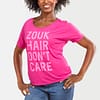 Womens T shirt Scoop Neck Zouk Hair Dont Care Berry 2399