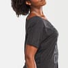 Womens T shirt Scoop Neck Zouk Hair Dont Care Grey 2201