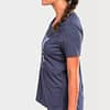 Womens T shirt V Neck Zouk Mode On Heather Navy Blue 2742