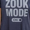 Womens T shirt V Neck Zouk Mode On Heather Navy Blue 2770