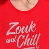 Womens Crop Top Zouk and Chill Red 0279