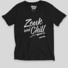 Mens T shirt Zouk And Chill Flat Black Front