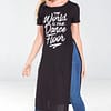 Womens Tunic The World Is Your Dance Floor Black 6498