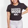 Womens Bachata Mode Crop Top - Black Front View