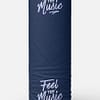 Neck Gaiters Feel The Music Navy Blue Product Front Rolled
