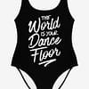 Swimsuit The World Is Your Dance Floor Black Product Front