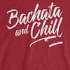 Mens T shirt FPO Bachata and Chill Red Front Closeup