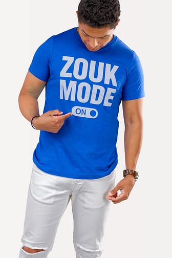Mens T shirt Zouk Mode On Royal Blue 3723