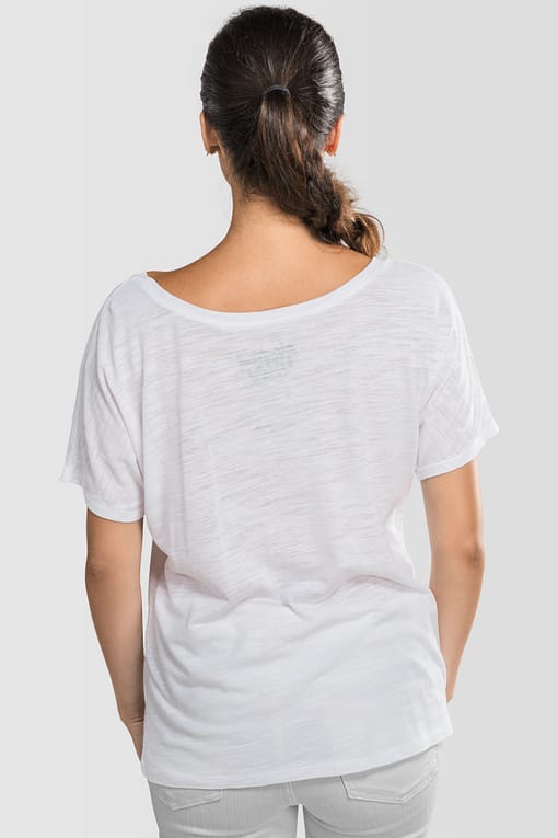 Womens T shirt Scoop Neck On1 On2 Whatever White 1805