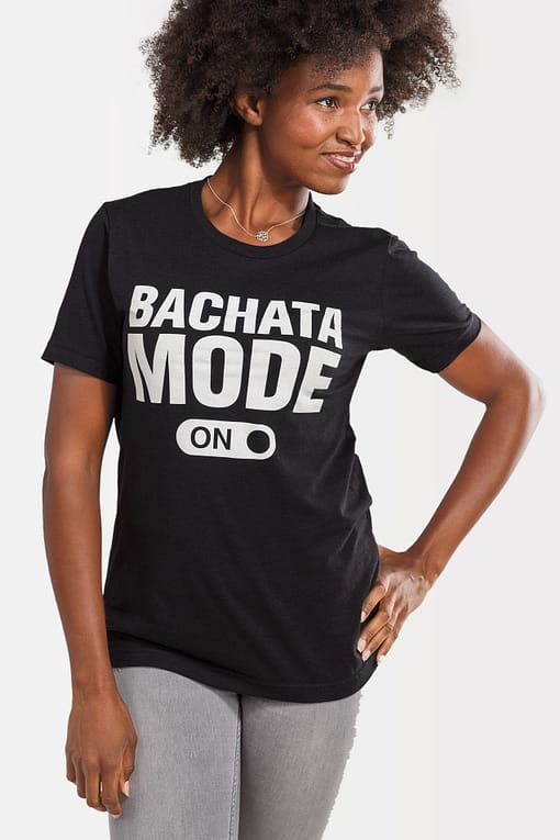 Womens T shirt Bachata Mode On Black 3307