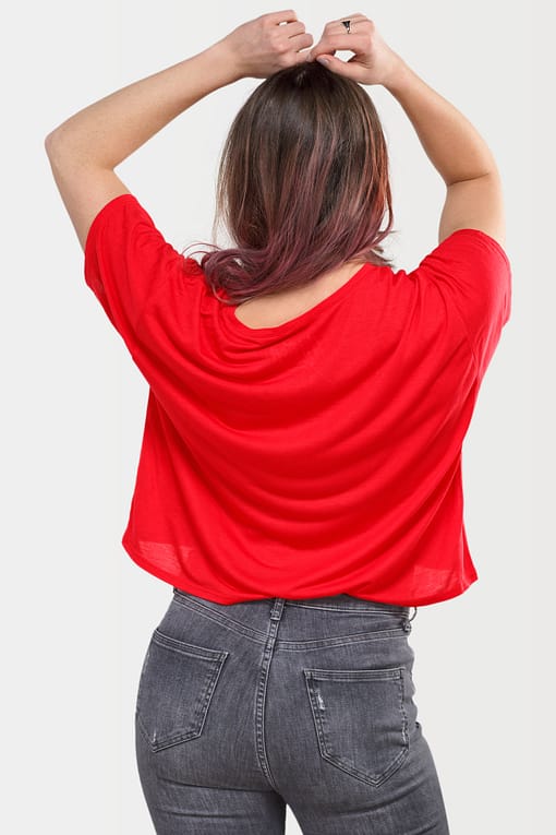 Womens Crop Top Zouk and Chill Red 0245