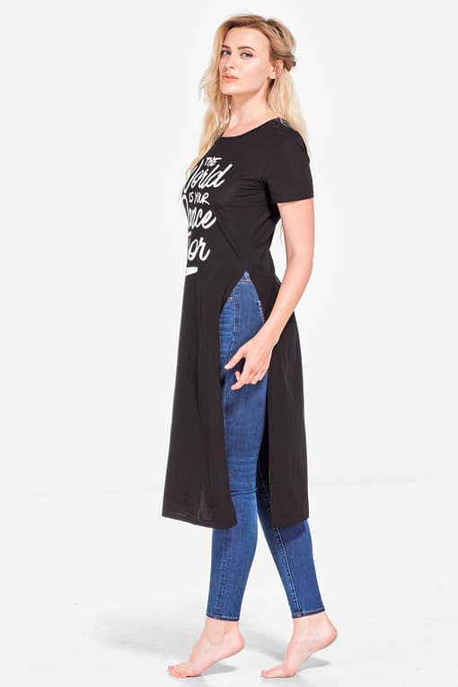 Womens Tunic The World Is Your Dance Black Floor 6514