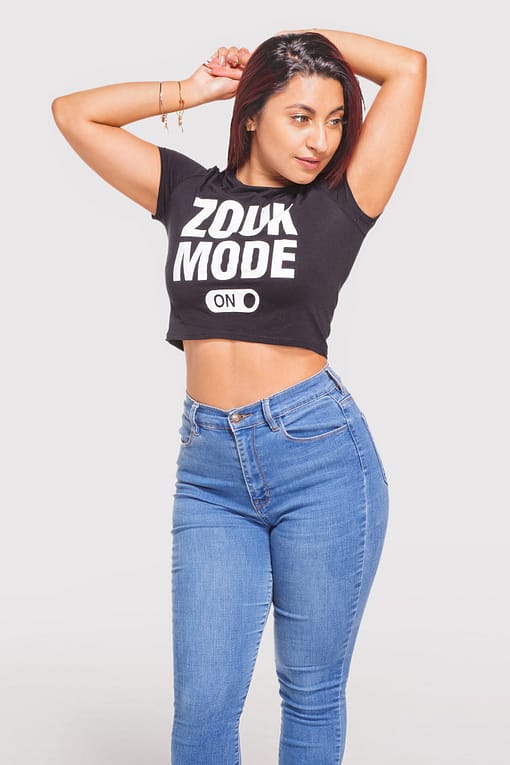 Womens T shirt Zouk Mode On Black 0157