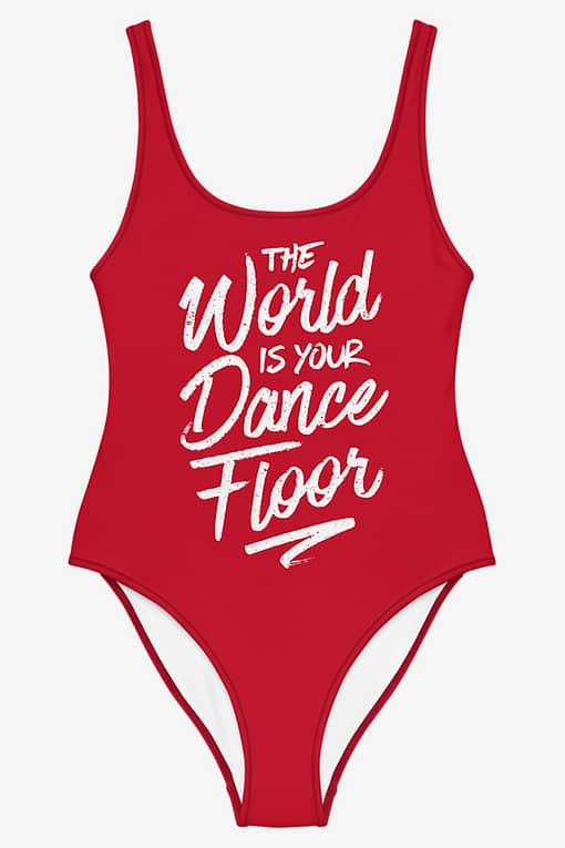 Swimsuit The World Is Your Dance Floor Red Product Front