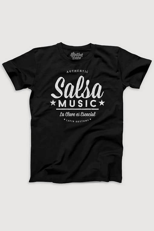 Mens T shirt Authentic Salsa Music Black Small FPO