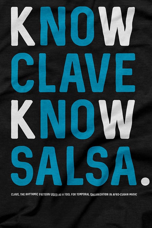 Mens T shirt Know Clave Know Salsa Black Large FPO