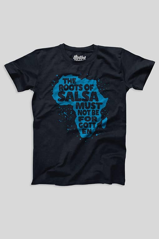 Mens T shirt FPO The Roots Of Salsal Blue Front