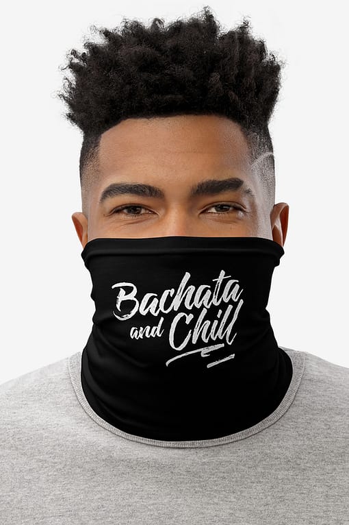 Neck Gaiters Bachata And Chill Black Male1 Face Front