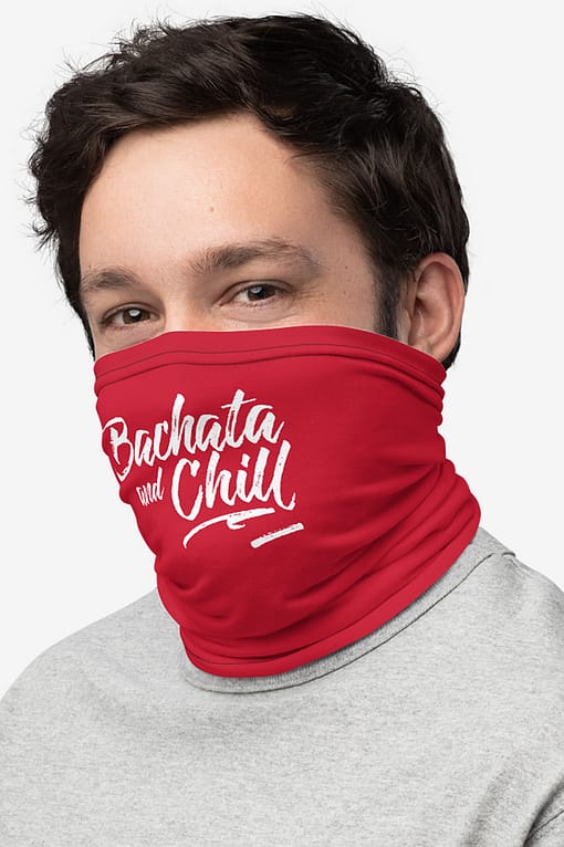 Neck Gaiters Bachata And Chill Red Male3 Face Left