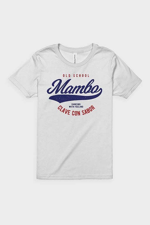 Kids and Baby Old School Mambo Short Sleeve Kids Shirt White Front