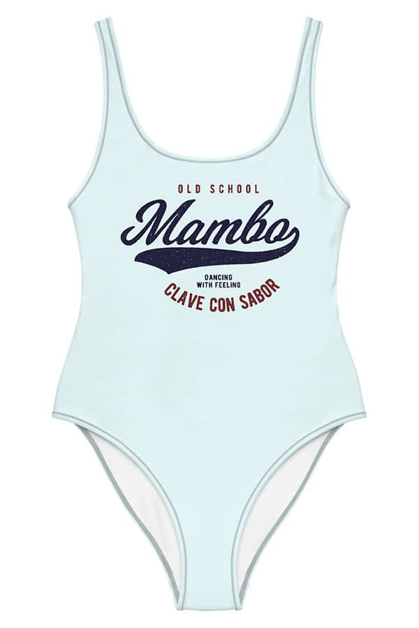 Swimsuit Old School Mambo Very Light Blue Product Front