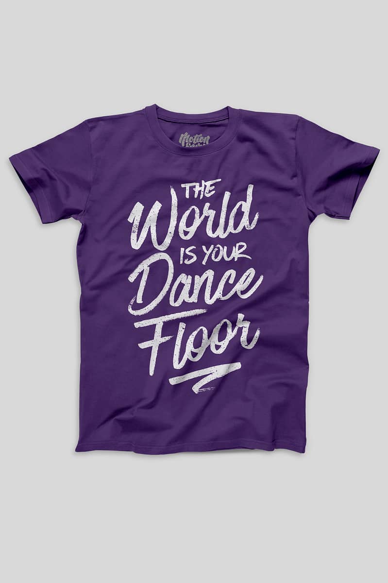 Mens T shirt TheworldIsYourDanceFloor Purple