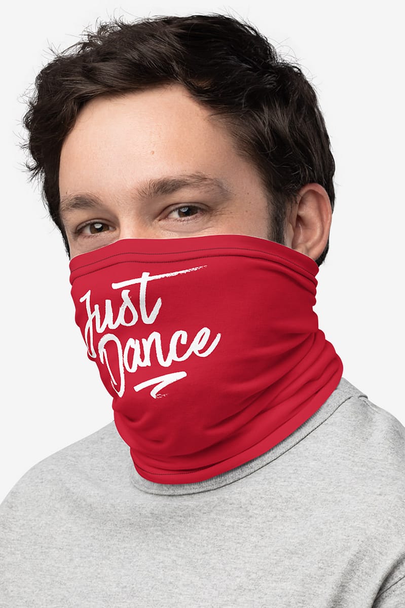 Neck Gaiters Just Dance Red Male3 Face Left