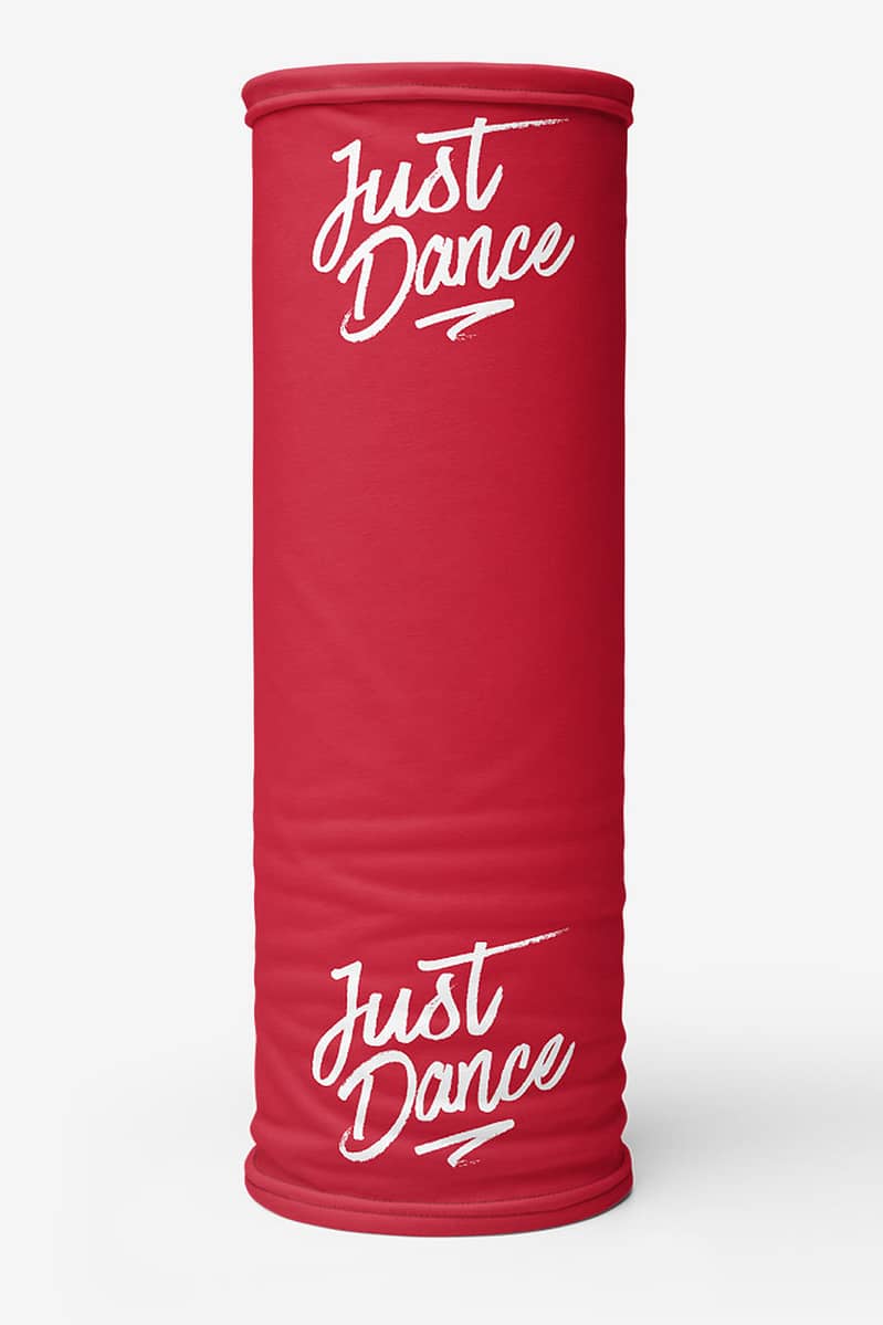 Neck Gaiters Just Dance Red Product Front Rolled