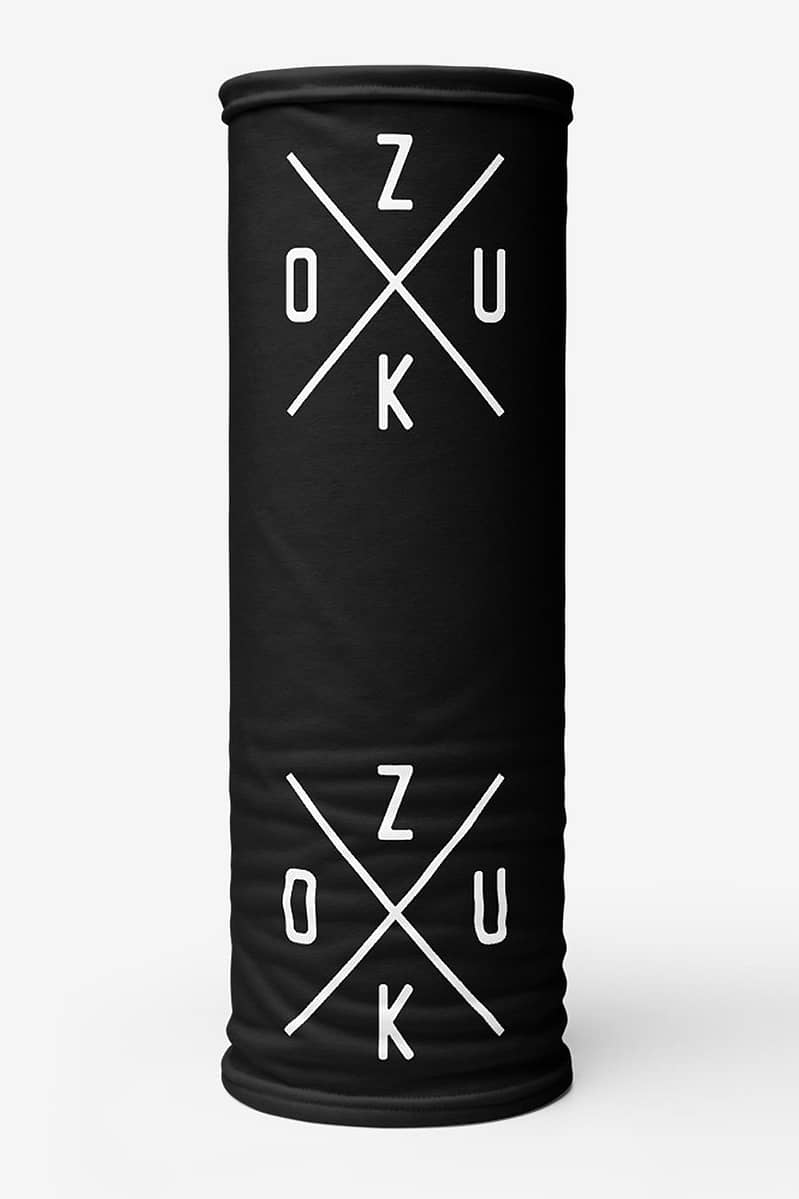 Neck Gaiters Zouk X Black Product Front Rolled