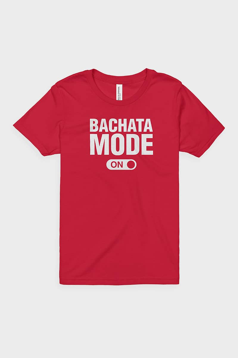 Kids Bachata Mode On Short Sleeve Kids Shirt Red Front