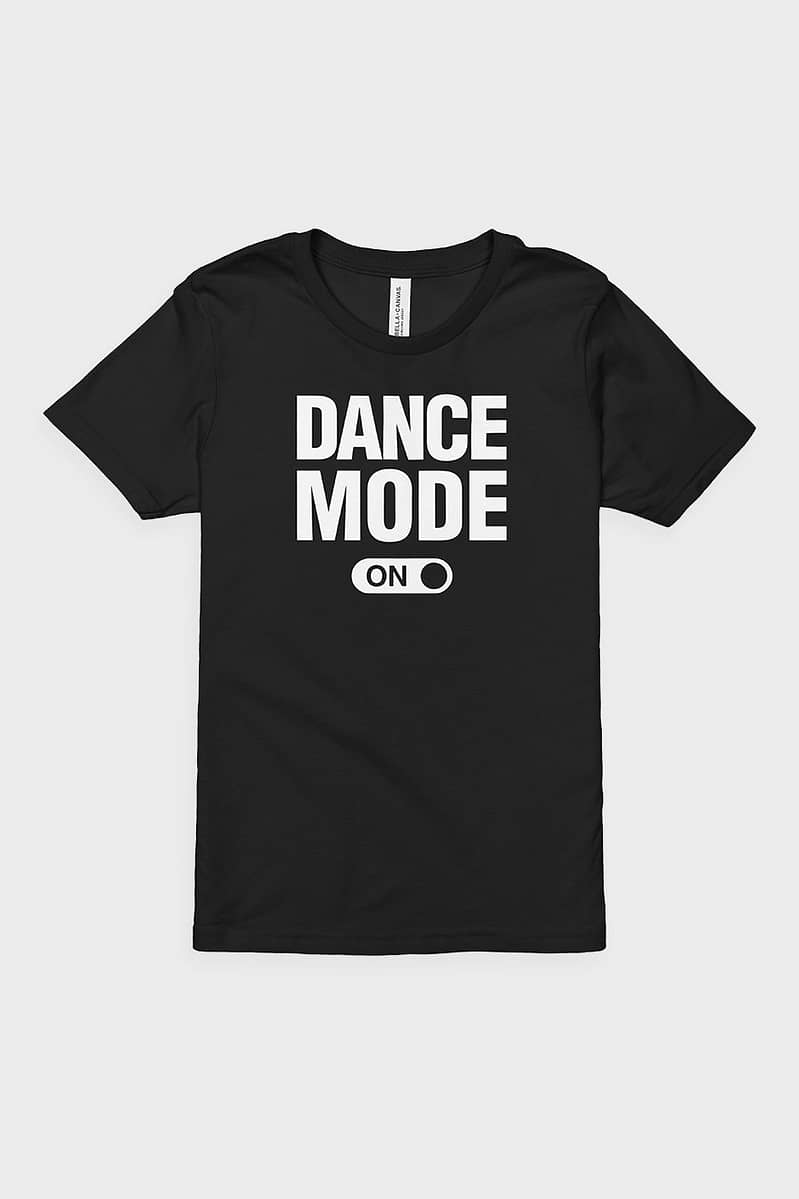 Kids Dance Mode On Short Sleeve Kids Shirt Black Front
