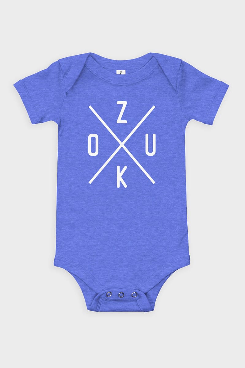 Kids and Baby Zouk X Short Sleeve One Piece Blue